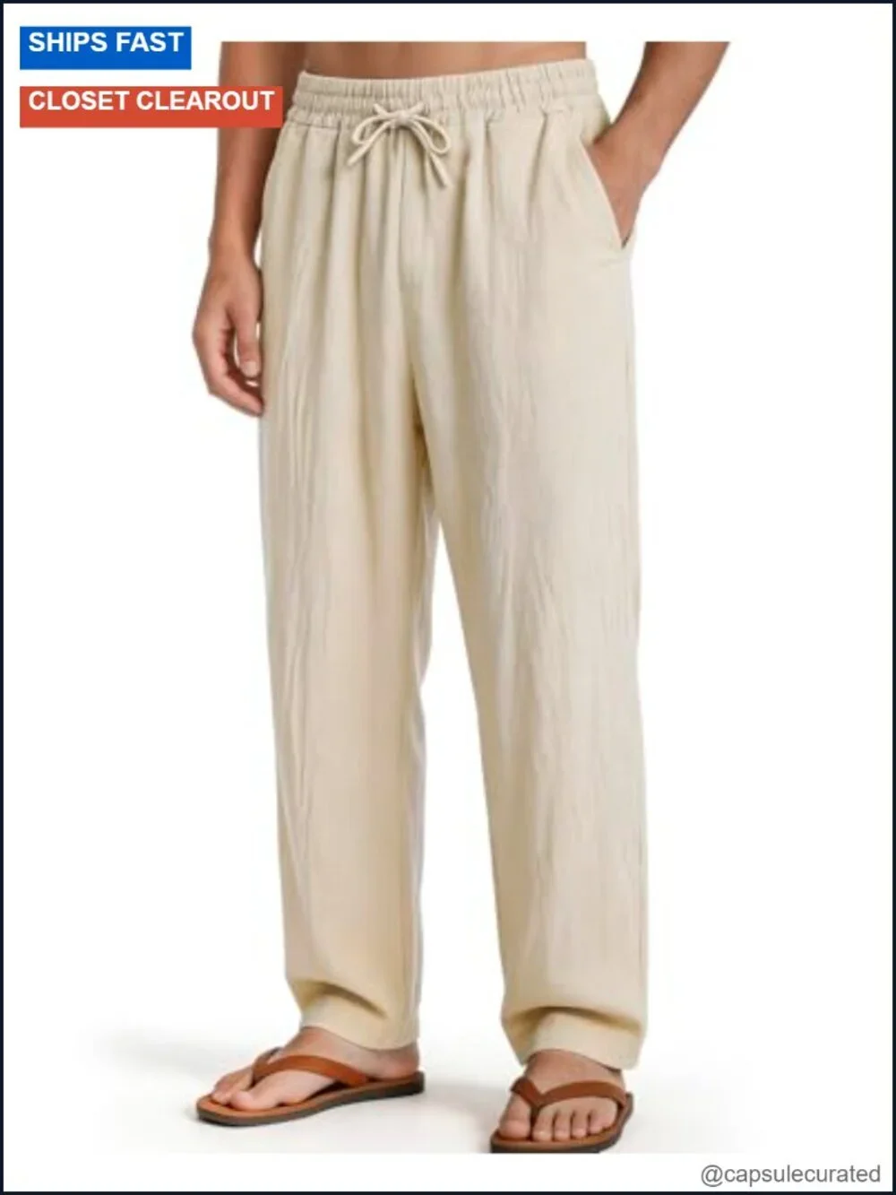 Elastic Waist Drawstring Loose Fit Casual Pants Travel Lounge
